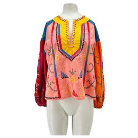 Farm Rio Blusa multicolore e ricamo Multicolore