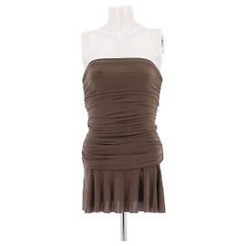 Autre Marque Robe bustier courte marron With Jéan Marron