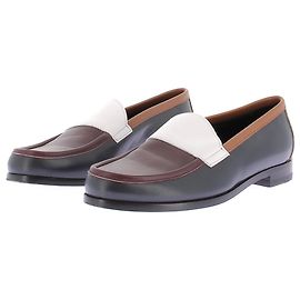 Pierre Hardy Three-tone Leather Loafers Black Black