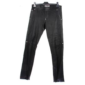 Calças de couro pretas Givenchy Preto