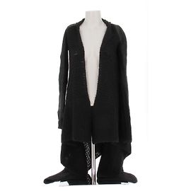 Rick Owens Schwarzer Wollgilet Schwarz