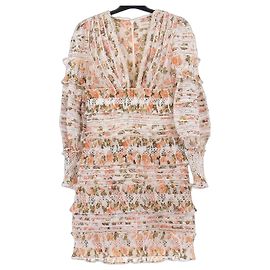 Zimmermann Vestido de flores de lino Multicolor