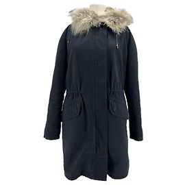 Autre Marque Manteau avec fourrure Navy blue