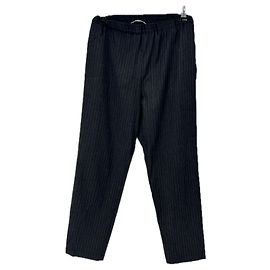 Pomandère Gray striped wool trousers Grey