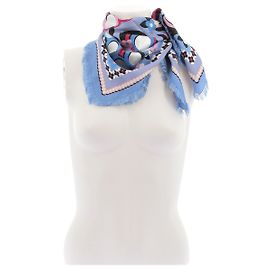 Fendi Lenço azul e rosa Azul