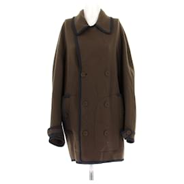 Dior Brown Wool Coat Brown