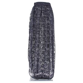 Giorgio Armani Langer Spitzenrock Schwarz Größe 40 Schwarz