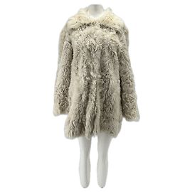 Tory Burch Beiger Pelzmantel Beige
