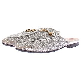 Gucci Mule con paillettes "Princetown" Argento