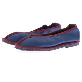 Autre Marque ILIO SMERALDO Satin Ballerinas Navy Blue Burgundy Size 37 Navy blue