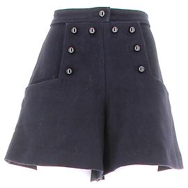 Isabel Marant Pantalones cortos de lana marina Azul marino