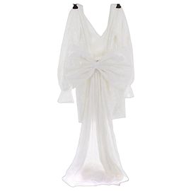Autre Marque Robe blanche à sequins avec grand nœud RIME ARODAKY Blanc