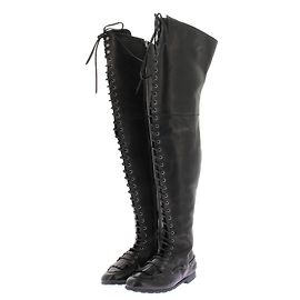 Botas altas de cuero negras Bally Negro