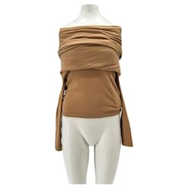 Autre Marque Shingle Neck Top Camel Camel