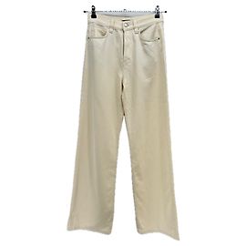Jeans Massimo Dutti Ecru de Algodão Bege