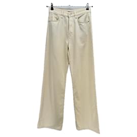 Vaqueros Massimo Dutti Color Ecru de Algodón Beige