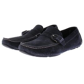 Salvatore Ferragamo Navy Blue Suede Loafers Navy blue