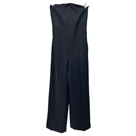 Bottega Veneta Schwarzer Bustier-Overall Schwarz