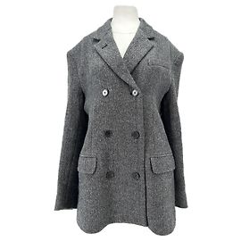 Autre Marque MARK KENLY DOMINO TAN Grey Wool Blazer Grey