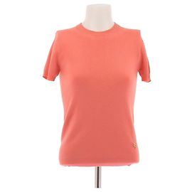 Louis Vuitton Suéter de manga corta coral Naranja