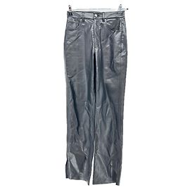 Anine Bing Black Leather Pants Black