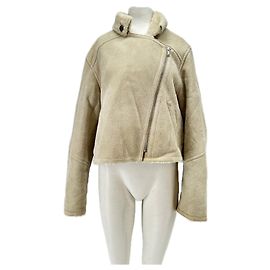 Isabel Marant Etoile Beige Shearling-Jacke Beige