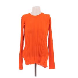 Top de punto de manga larga naranja Courreges Naranja