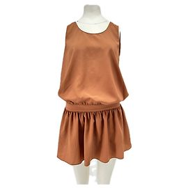 Autre Marque Kurzes braunes Kleid Braun