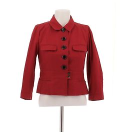 Louis Vuitton Rote Jacke mit Hahnentrittmuster-Futter Rot