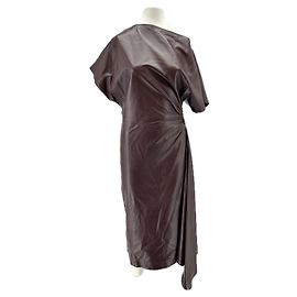Giorgio Armani Bordeaux Lederkleid Bordeaux