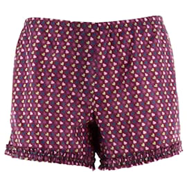 Prada Mini short violet à imprimés cœurs Violet