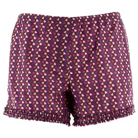 Prada Mini short violet à imprimés cœurs Purple