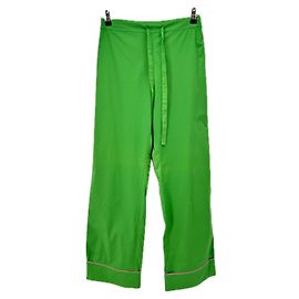 Autre Marque Pantalones MERAKI de algodón verde Verde