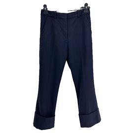 Carven Navy Blue Wool Trousers Navy blue