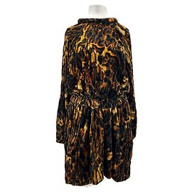 Robe Isabel Marant en velours léopard Marron