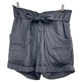 Pantaloncini neri Isabel Marant Etoile in cotone con cintura Nero