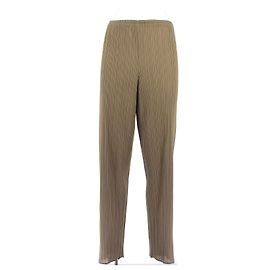 Pleats Please Beige plissierte Hose Beige