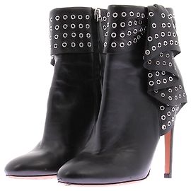 Alaïa Botines de cuero con tacón Negro