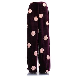 Forte Forte Calça de veludo roxa com conchas Roxo