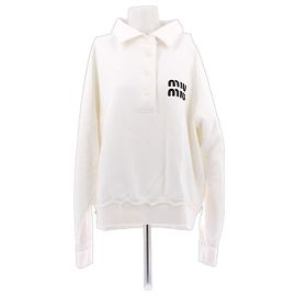 Miu Miu Sweatshirt aus weißer Baumwolle Weiß