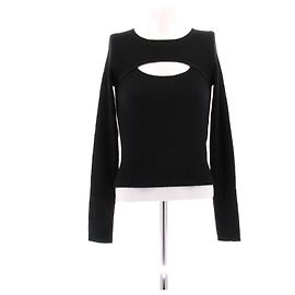 Iro Pull noir ouverture décolleté en cachemire Noir