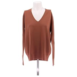 Dries Van Noten Dünner brauner Pullover aus Wolle Braun