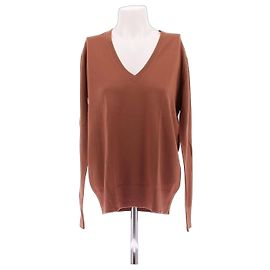 Dries Van Noten Pull fin marron en laine Marron