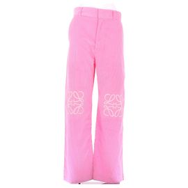 Loewe Pantalones de terciopelo rosa Rosa