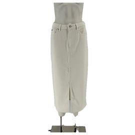 Tommy Hilfiger Falda de denim blanca Blanco