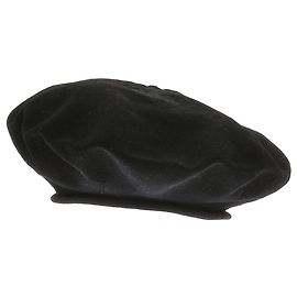 The Row Black Viscose Beret Black