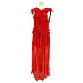 Isabel Marant "Alsaw" rotes Seidenkleid Rot