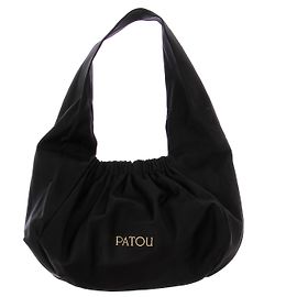 Autre Marque Satin Schultertasche "Le Biscuit" Schwarz