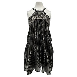 Isabel Marant Seidenkleid mit Strass Schwarz
