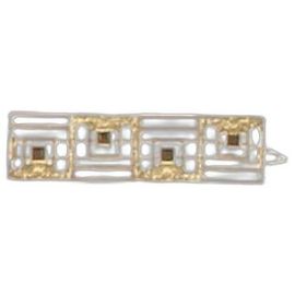 Autre Marque Barrette en argent plaqué or 24 carats Doré